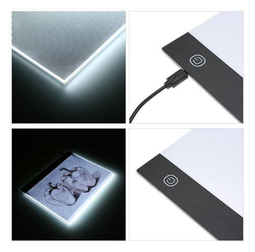 Ea Tablero De Dibujo Led For Tableta De Dibujo A4, Calco Y