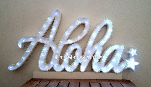 Imagen 7 de 10 de Nombre Iluminado De 50 Cm Polyfan Tu Nombre Importa