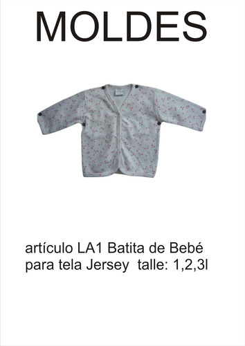 Moldes Patrones Para Batita De Bebé Para Tela Jersey 1,2,3