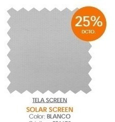 Imagen 3 de 5 de Cortina Roller Solar Screen Blanco Flexalum