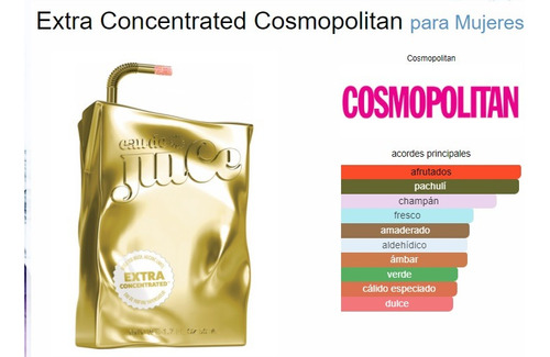 Perfume Extra Concentrated, Eau De Juice, Marca Cosmopolitan