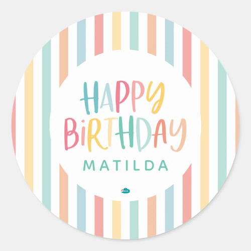 Stickers Para Cumpleaños Personalizados 3cm