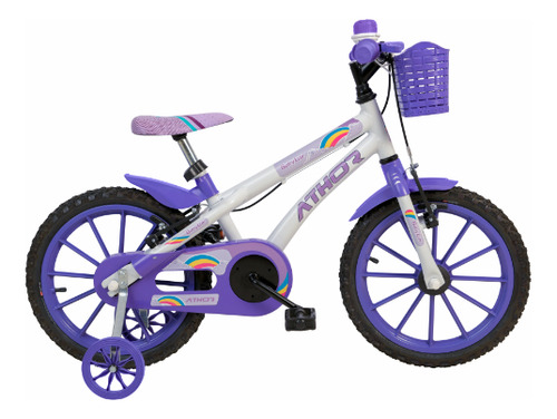 Bicicleta Infantil  Baby Lux - Violeta - Cesta Branca