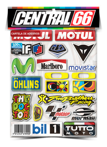 Kit Adesivos Patrocinios M04 Yamaha Ys 150 Fazer Ed