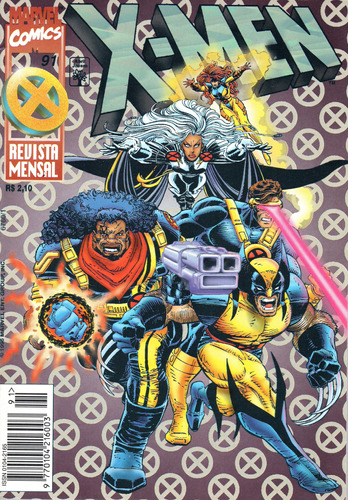 X-men N° 91 - 84 Páginas Em Português - Editora Abril - Formato 13,5 X 19 - Capa Mole - 1996 - Bonellihq Cx03 Abr24