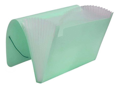 Pasta Sanfonada A4 Verde 12 Divisórias Breeze Dac