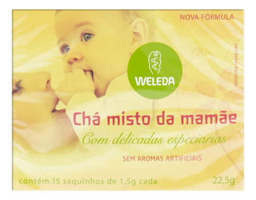 Chá Misto da Mamãe Weleda Caixa 22,5g 15 Unidades