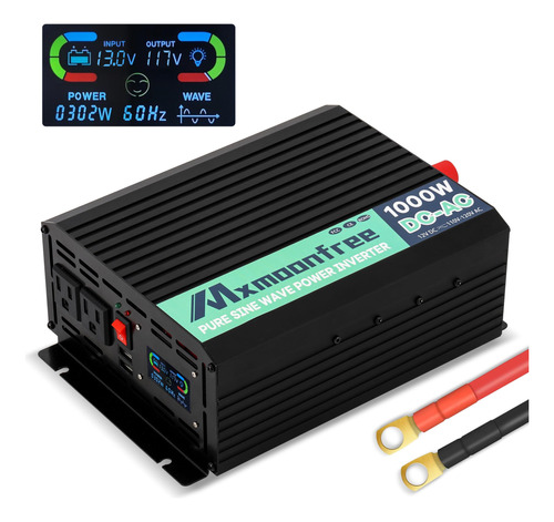 Mxmoonfree Inversor De Onda Sinusoidal Pura De 1000 W, 12 V