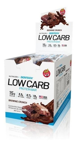 Low Carb Protein Bar Gentech Barra Proteica Sin Tacc Caja