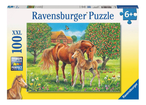 Puzzle Xxl Caballos En El Campo 100 Piezas Ravensburger