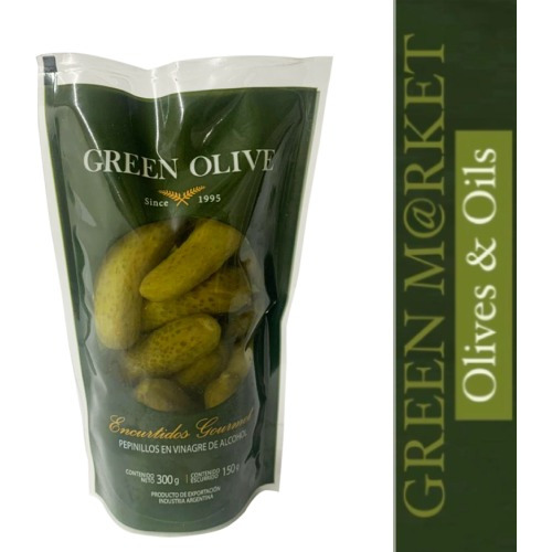 Pepinitos En Vinagre Green Olive X150gr. Doypack