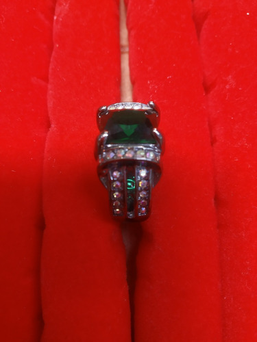 Anillo Vintage Esmeralda Simulado Con Zirconia Talla 6