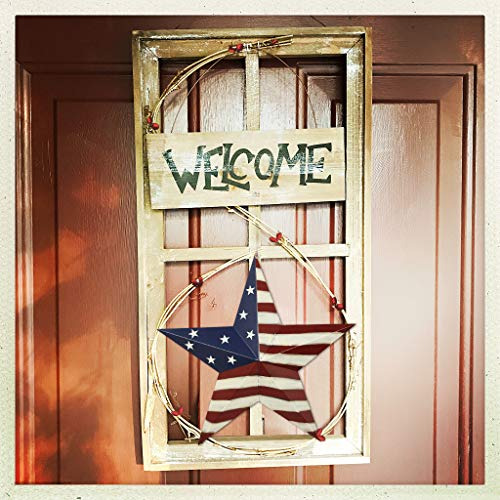 Decoration Hanging Wall Metal Barn Star Patriotic 4th July