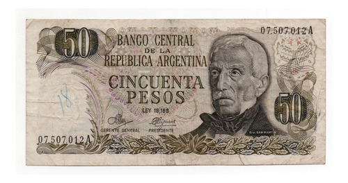Argentina Billete 50 Pesos Ley Bottero 2363 Mancini Brignone