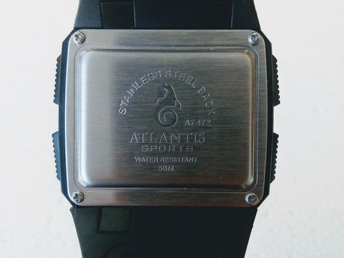 Relógio Masculino Digital Atlantis Quadrado Original 12x S/j