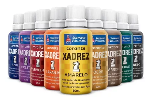 Corante Líquido Tinta Xadrez Bisnaga Completo 9 Cores : .com