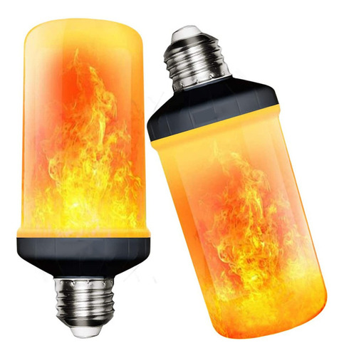 2pcs E27 3w Lámpara De Efecto Llama Brillante De Fuego