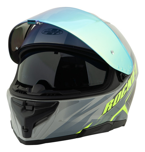 Casco Integral Joe Rocket Rkt210 Sonic + Mica Iridium Gris Oscuro Lisa L