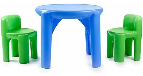 Little Tikes Bright N Bold Table Y Sillas, Verde Azulado