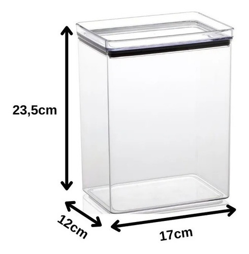 Imagem 2 de 3 de Pote Hermético 4.200ml Empilhável Paramount Porta-tudo Fresh