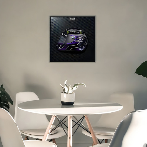 Quadro 3d Decorativo Helmet Capacete F1 50x50 Lh 2019