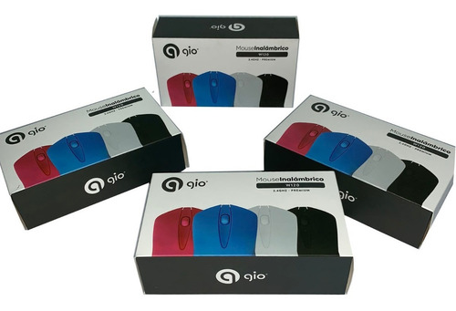 Mouse Inalámbrico Usb Gio W120 Azul Laptop