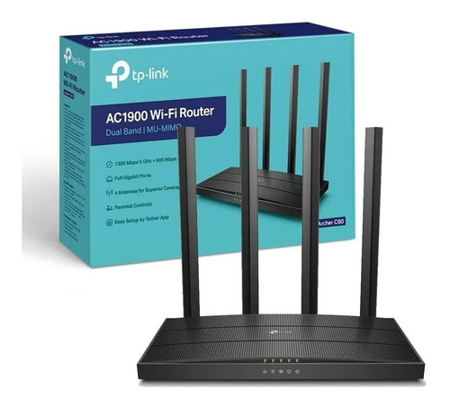 Imagen 4 de 5 de Router Tp Link Archer C80 Ac1900 Wi Fi Dual Band Mu - Mimo