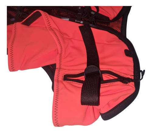 Chaleco Hidratacion Als Running Trekking Trail 7lts Colores Naranja Xs/s