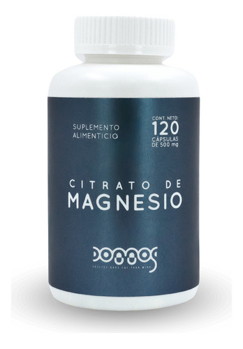 Citrato De Magnesio 120 Cápsulas 500 Mg- Suplementos Domos Sin Sabor
