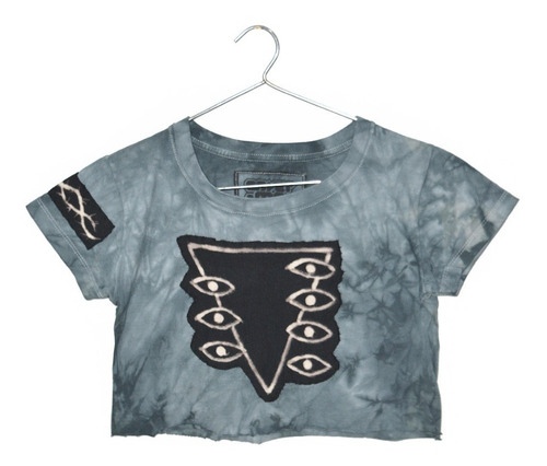 Imagen 1 de 8 de Croptop Lilith Evangelion Parche Prelavado Algodon Caustico