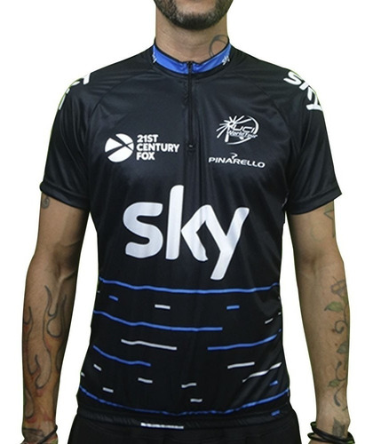 Camisa Befast Sky Preta E Azul Ciclismo Masculina Original