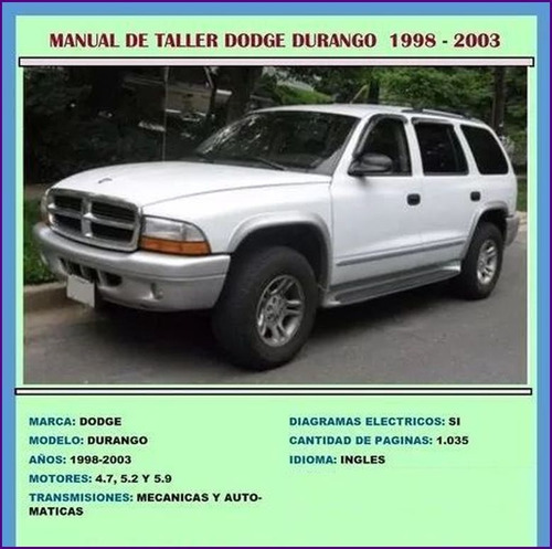 Manual De Taller Despiece Reparacion Dodge Durango 1998 2003