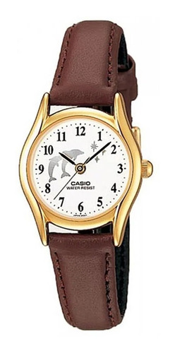 Reloj Casio Ltp-1094q  Mujer Análogo Cuero Original Garantía