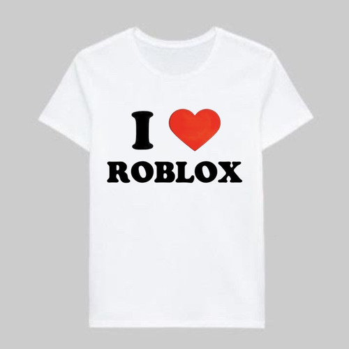 Remera I Love Roblox  100% Alogodón Estampado Serigrafía