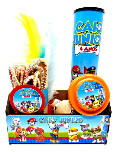 Kit Lembrancinha Centro Mesa Patrulha Canina Brinquedos 20un