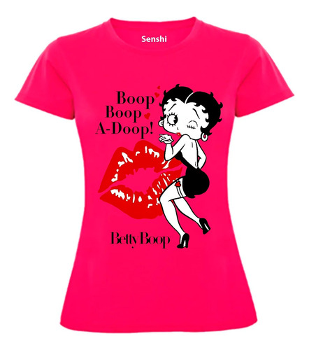 Polera Corte De Dama Diseño Betty Boop - Cod 002 Senshi