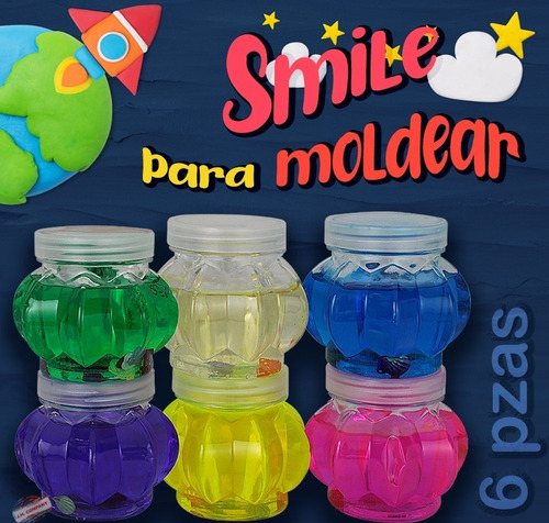 Imagen 6 de 8 de Set 6 Pcs Slime Colores Neon Didactico Niño Mayoreo Mm-012