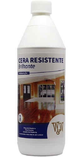 Cera Para Piso De Madeira Resistente Brilhante - W&w 1l