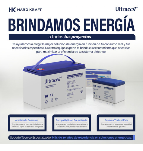 Pack X2u Bateria Ultracell 12v 100ah Solar Inversor Ups Led