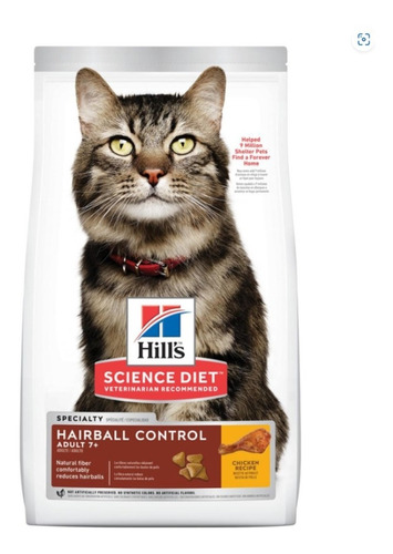 Hills Gatos Senior Hairball Control 7+ Bola De Pelos 3.5lb