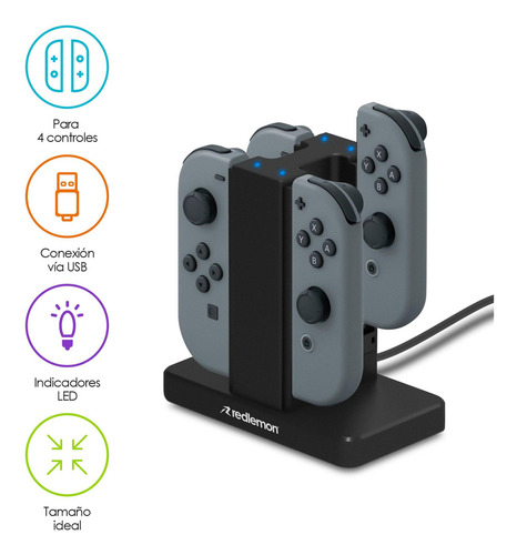 - Cargador For Controles Joy-con Nintendo Switch Redlemon