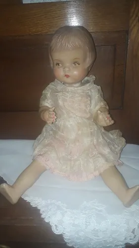 Antigua Muñeca Bebilandia, (fabricación Argentina) Años 40. (Usado)
