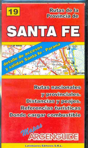 Mapa De Rutas Y Caminos De La Provincia De Santa Fe-detalles