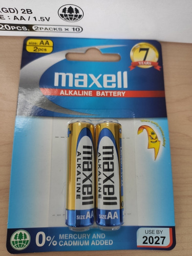 Pila Aa Maxell Caja De 10 Blíster De 2 Pilas Original Japón