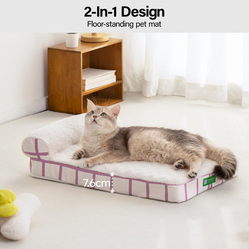 Cama Elevada Para Gatos Mewoofun, Sofá Orthopédico Con Funda