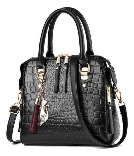 Bolso De Mano Con Cocodrilo Para Mujer, Con Borlas