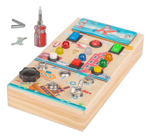 Tablero De Actividades Con Panel De Control De Madera Para