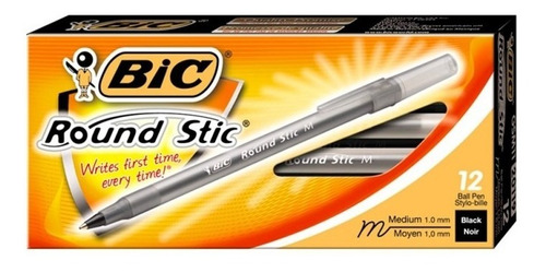 Boligrafo Bic Rondo Round Stic Caja X 12 Unidades Negro 