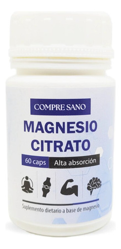 Suplemento Citrato De Magnesio 400mg x 60 capsulas