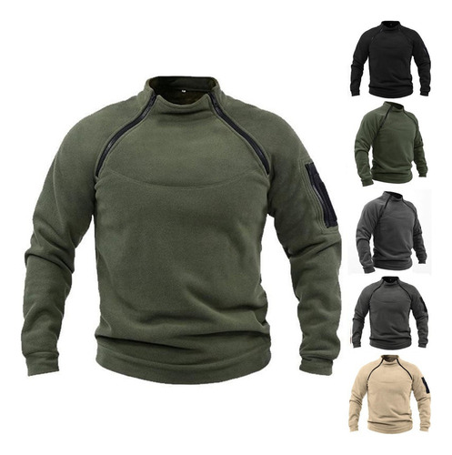 Suéter Táctico Cálido De Polar Para Hombre De Otoño/invierno